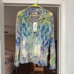 Johnny Was Mazzy Ruffle Blouse